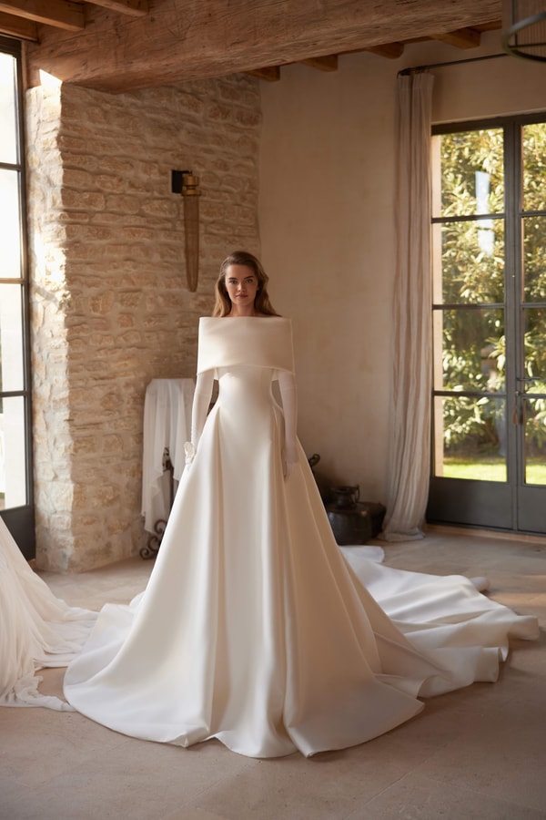 buy wedding dress online Spaghetti Strap Lace with Chapel Train Buy Deep V Neck Wedding Dress Lace Tulle Sleeve Wedding dress Romena Product for