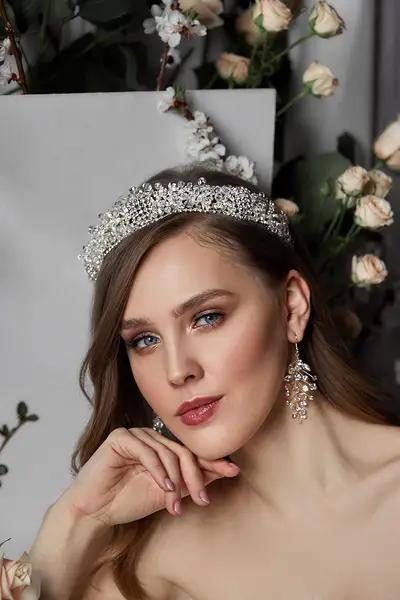 Missing image for Floral Bridal Tiara T009