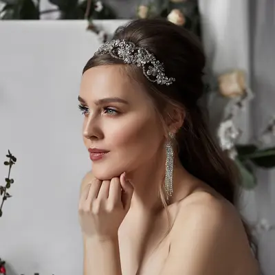 Floral Bridal Tiara T010 Product for Sale at NY City Bride